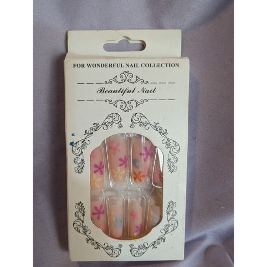 Flower Pattern Press-On Nails