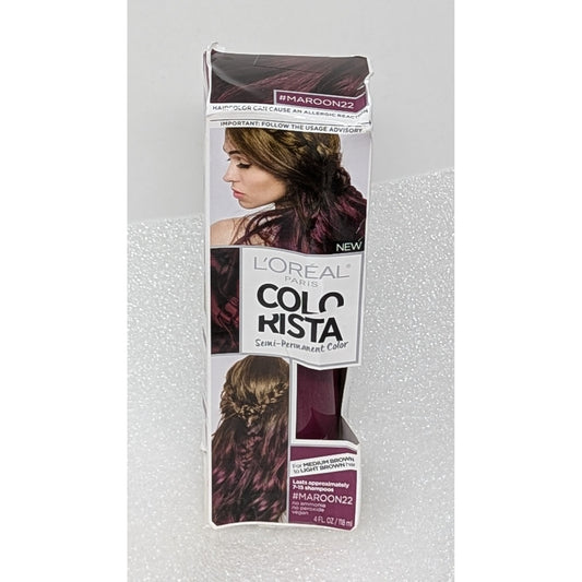 L'Oreal Paris Colorista Semi-Permanent Hair Color Maroon #22 4 Fl Oz