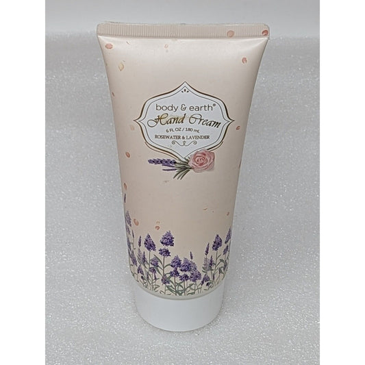 Body & Earth Hand Cream Rosewater & Lavender 6 oz