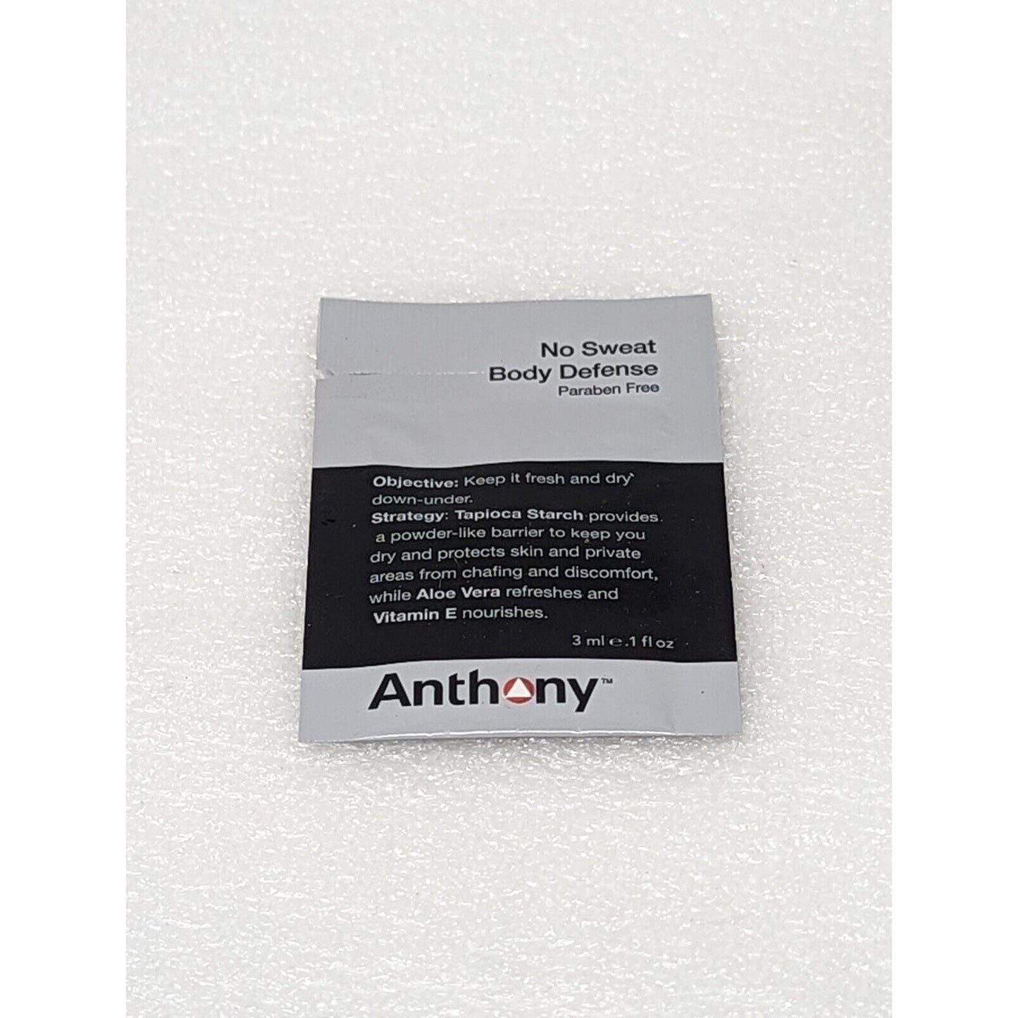 Anthony No Sweat Body Defense Sample Packet .10 oz