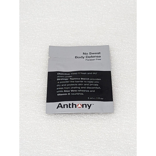 Anthony No Sweat Body Defense Sample Packet .10 oz