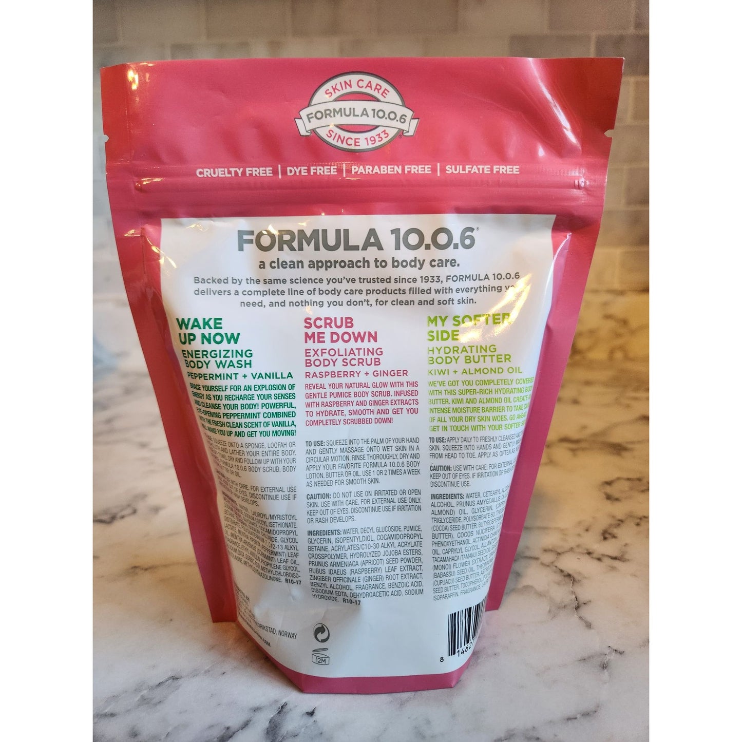 Formula 10.0.6 Travel Kit Clean Escape Body Scrub Wash & Hydrating Butter