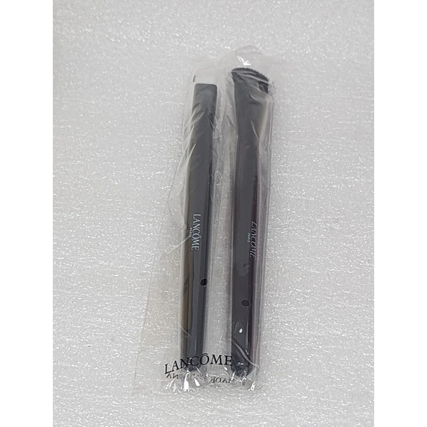 Lancome 2 Piece Brush Set All Over Shadow Eyeshadow Brush & Liner Eyeliner Brush