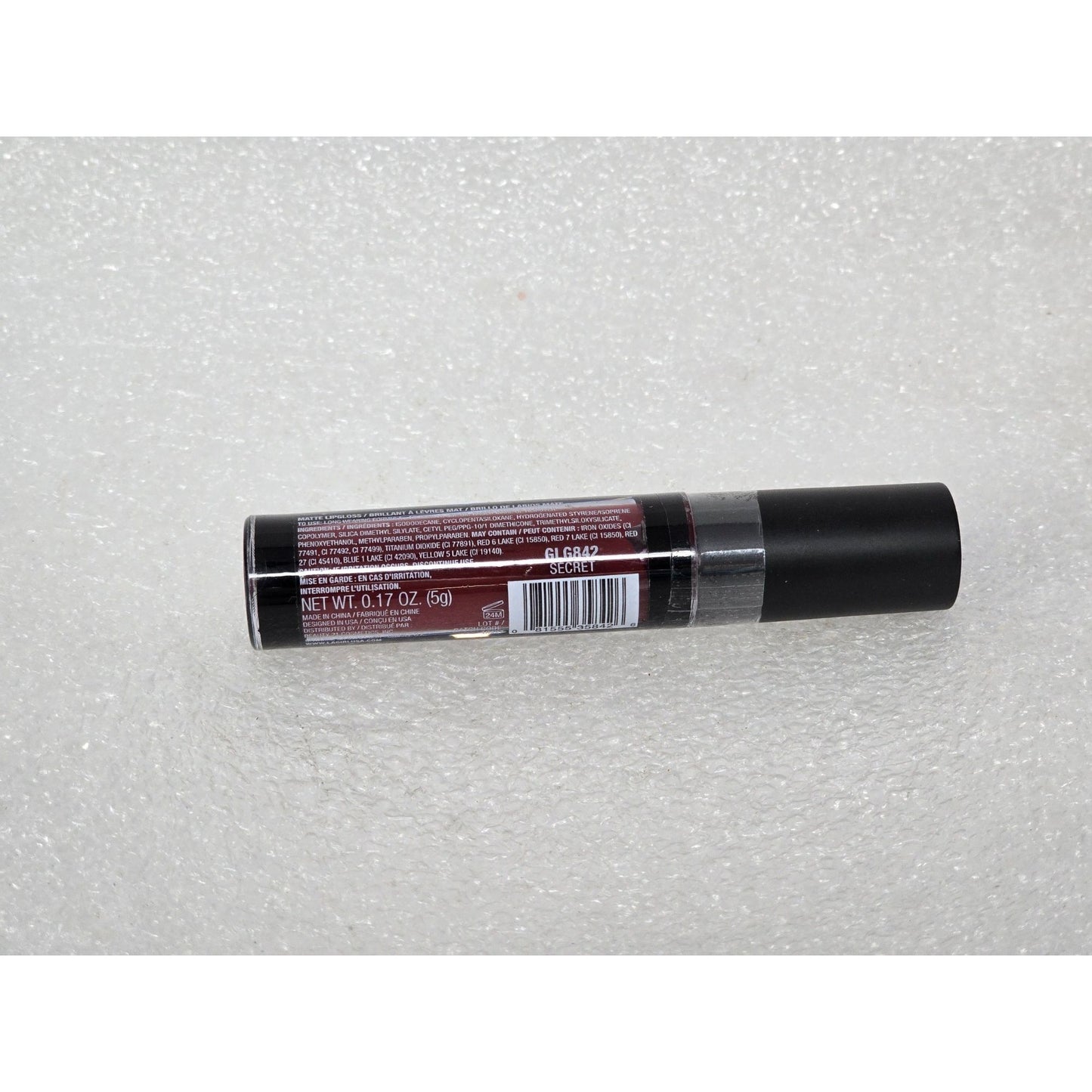 L.A. Girl Matte Flat Finish Pigment Gloss Secret Shade 5g Long-Wearing Lip Color