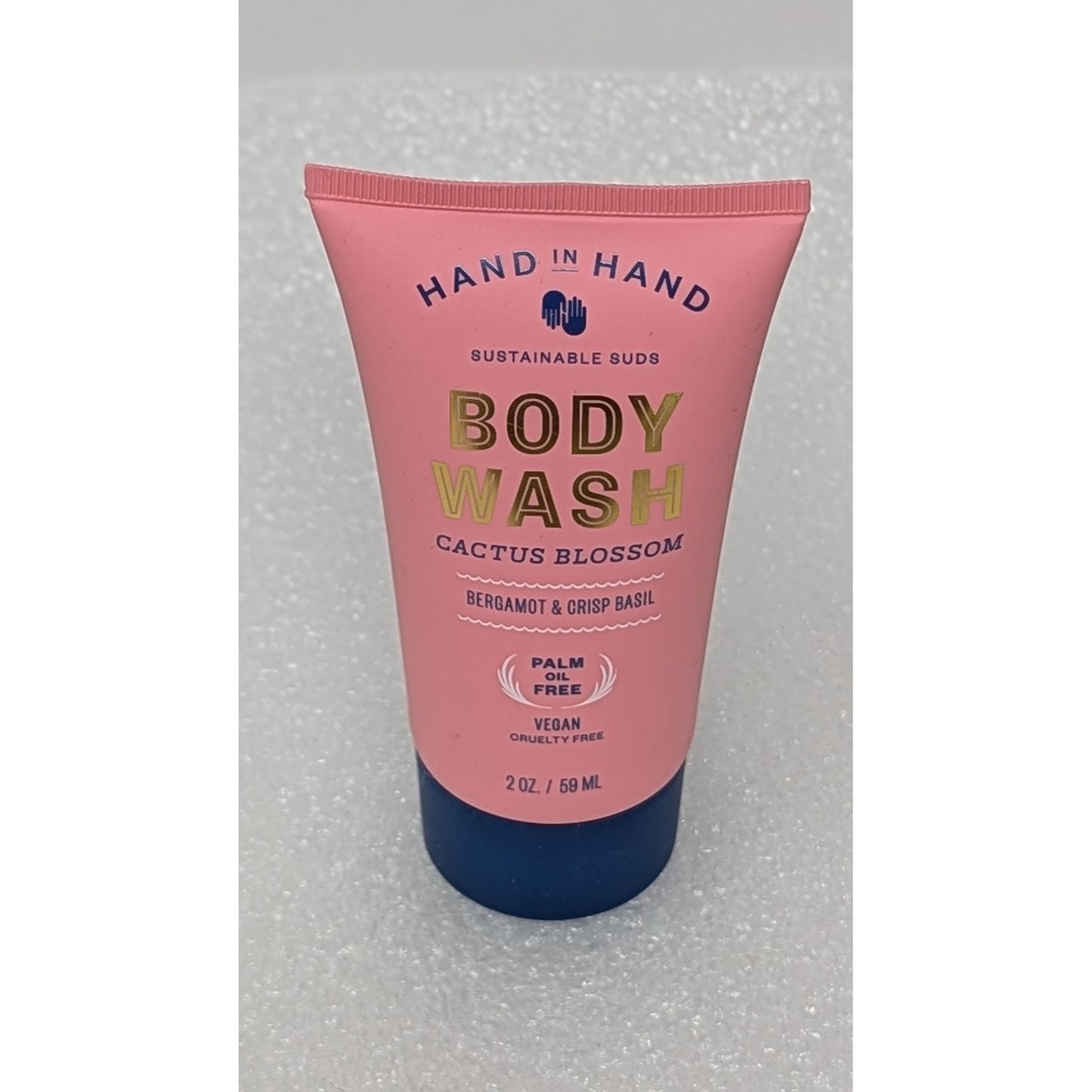 Hand In Hand Sustainable Suds Body Wash 2 Oz  Palm Oil Free & Vegan  Bergamot & Crisp Basil Scent