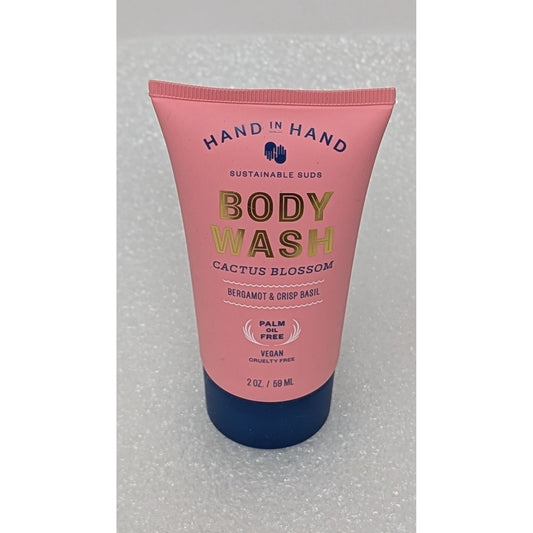 Hand In Hand Sustainable Suds Body Wash 2 Oz  Palm Oil Free & Vegan  Bergamot & Crisp Basil Scent