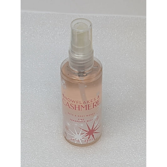 Bath & Body Works Snowflakes & Cashmere Fine Fragrance Mist 3 oz Travel Size