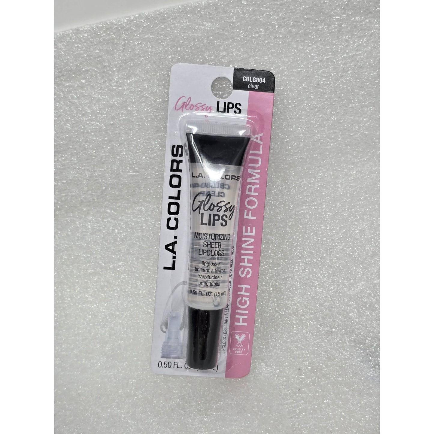 L.A. Colors Glossy Lips Clear Moisturizing Sheer Lip Gloss High Shine Formula