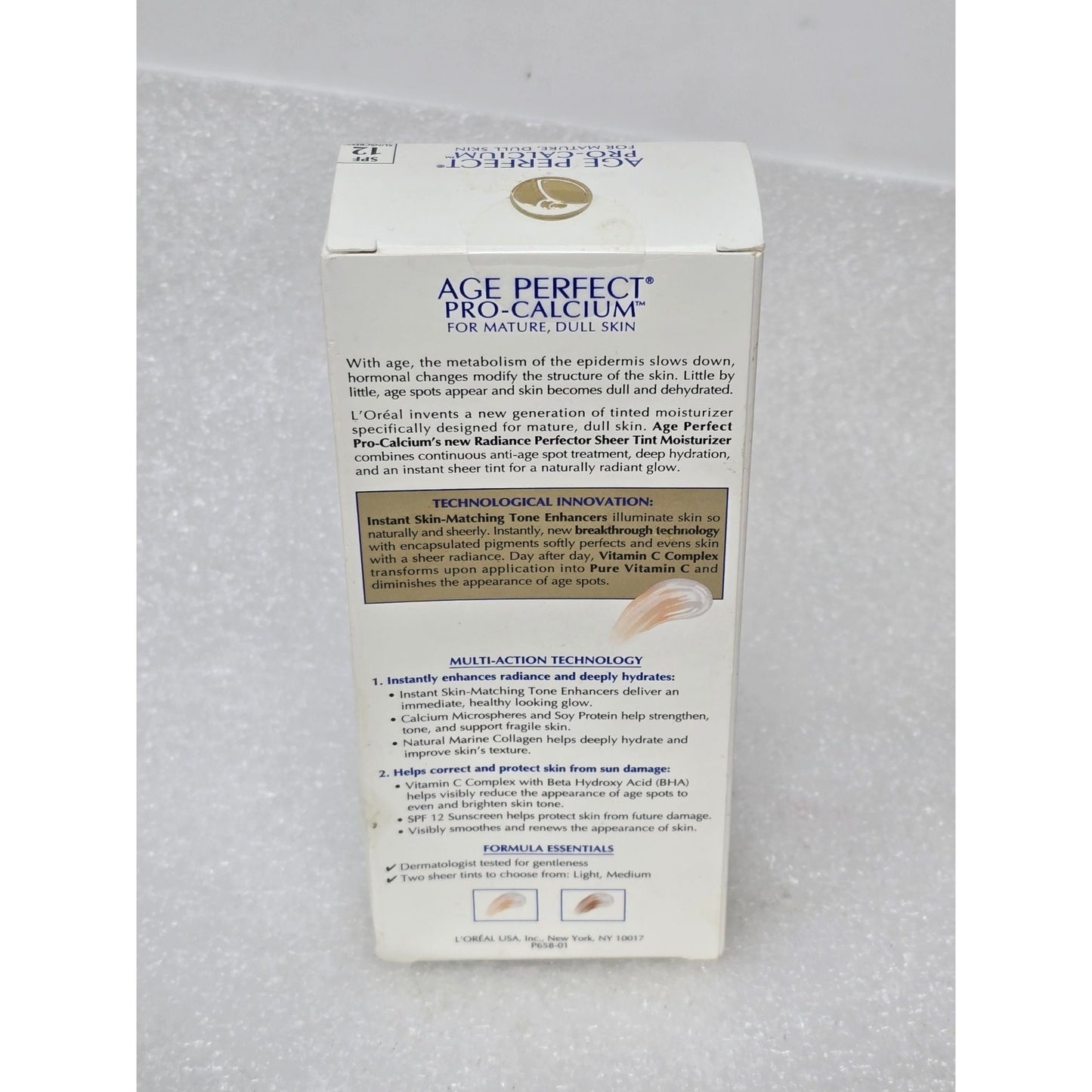 L'Oreal Age Perfect Pro-Calcium Radiance Perfector Sheer Tint Moisturizer Light