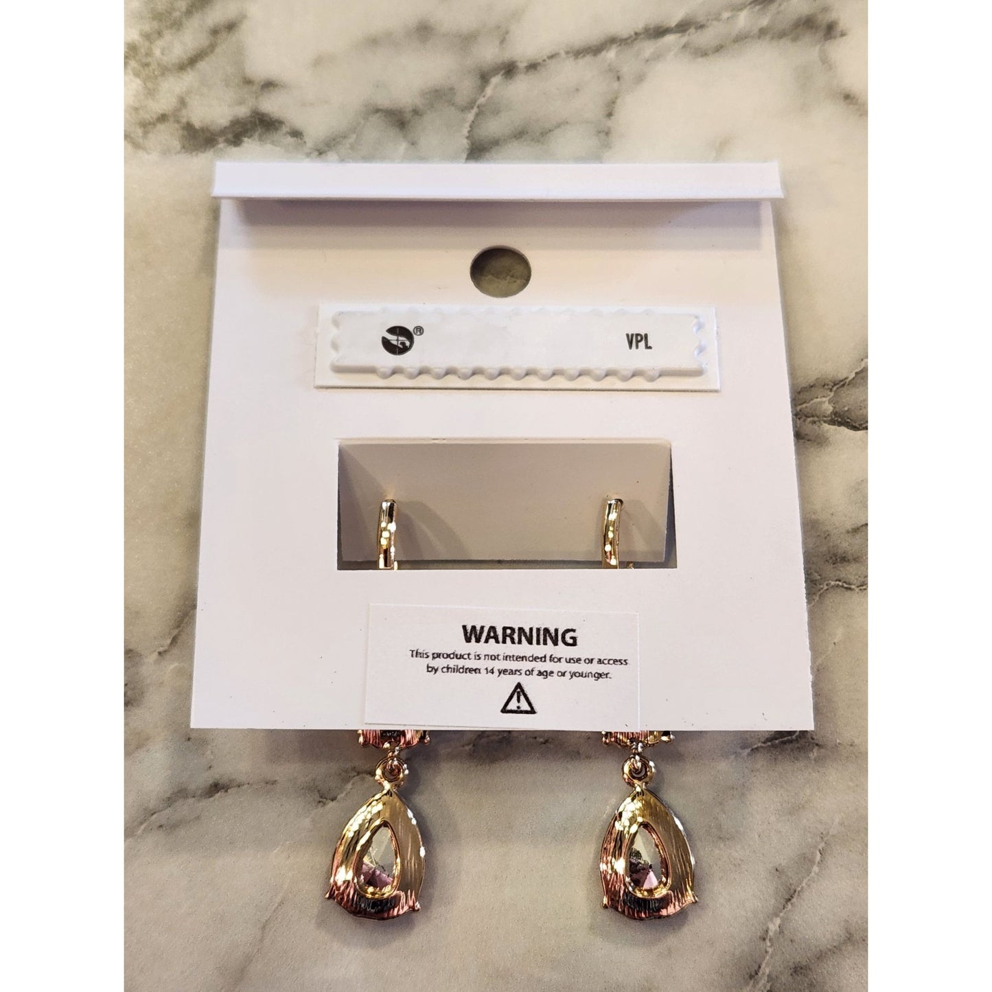 Gold-Tone Crown & Ivy Red Gem Drop Earrings For Women