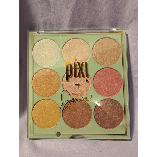 Pixi + Denise Eyeshadow Palette With 9 Shimmer Shades Multi-Tone Glow On Makeup