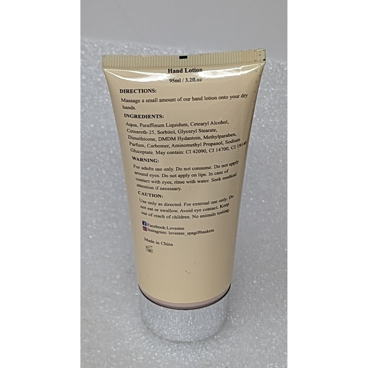 Lovestee Vanilla Hand Lotion 95ml 3.2 fl. oz. Moisturizer For Dry Hands