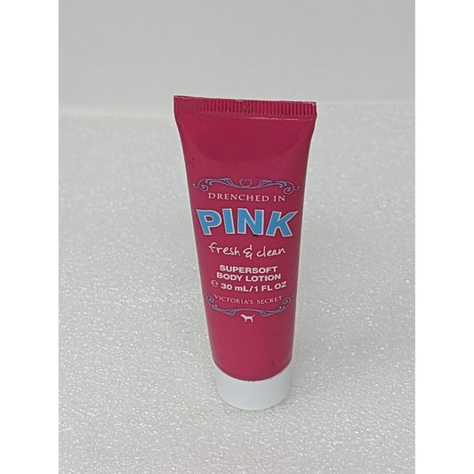 Victoria's Secret Drenched in Pink Fresh & Clean Supersoft Body Lotion 1 oz