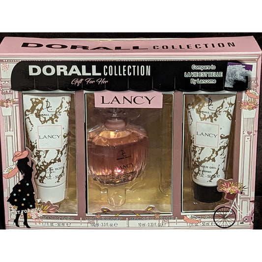 Dorall Collection Gift Set For Her Lancy Shower Gel Hand & Body Lotion Perfume