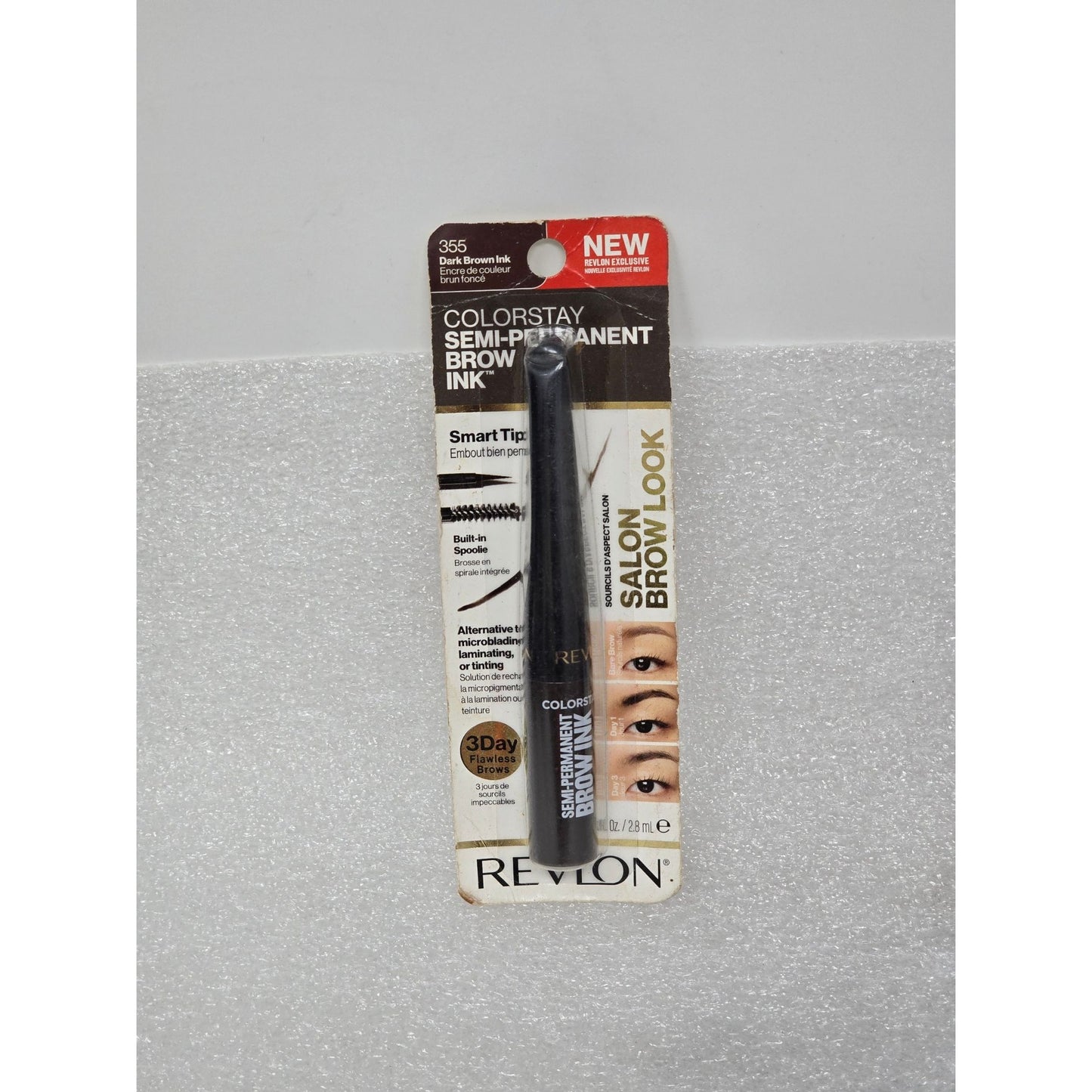 Revlon Colorstay Semi-Permanent Brow Ink 355 Dark Brown Salon Eyebrow Look