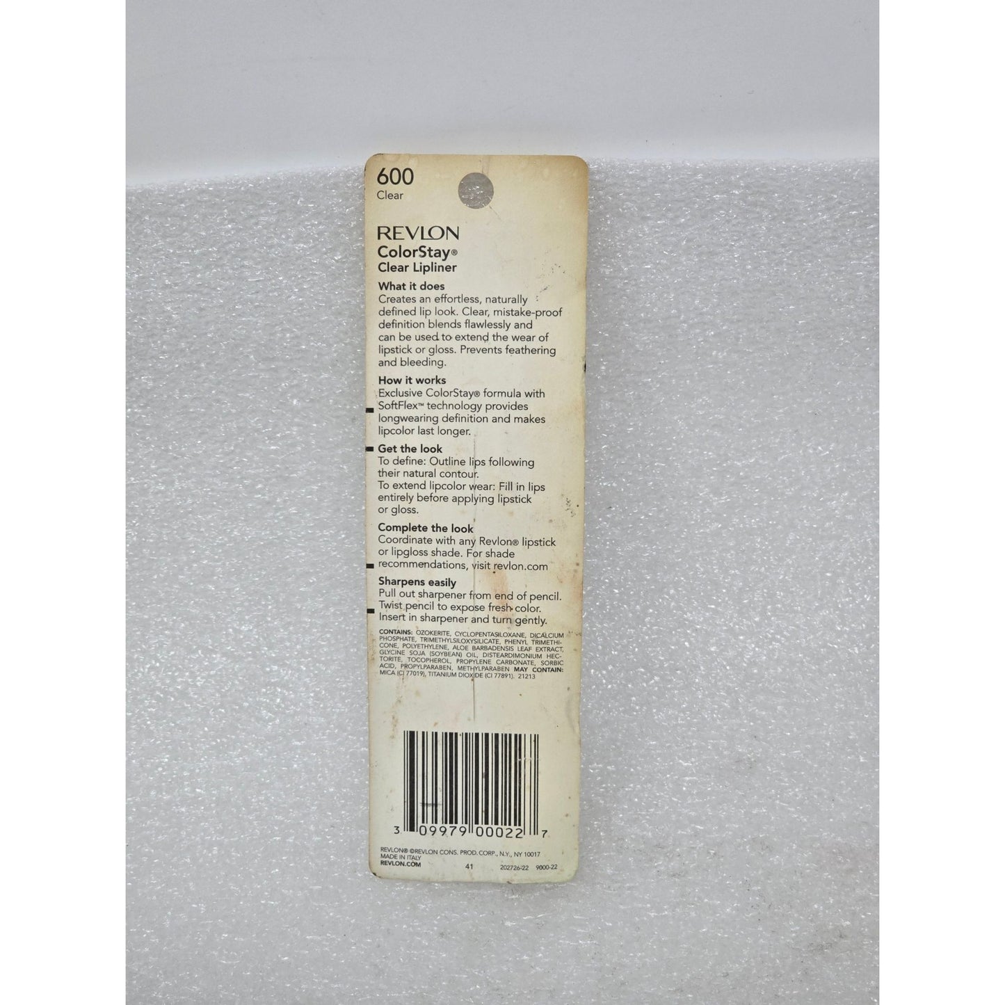 Revlon Colorstay Clear Lip Liner 600 Softflex Defines Lips & Extends Lipcolor