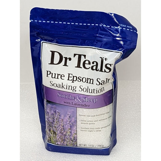 Dr Teal's Pure Epsom Salt Soaking Solution Sooth & Sleep Lavender 14 oz