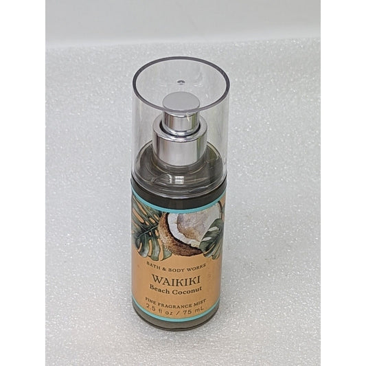 Bath & Body Works Waikiki Beach Coconut Fragrance Mist Travel Size 2.5 oz