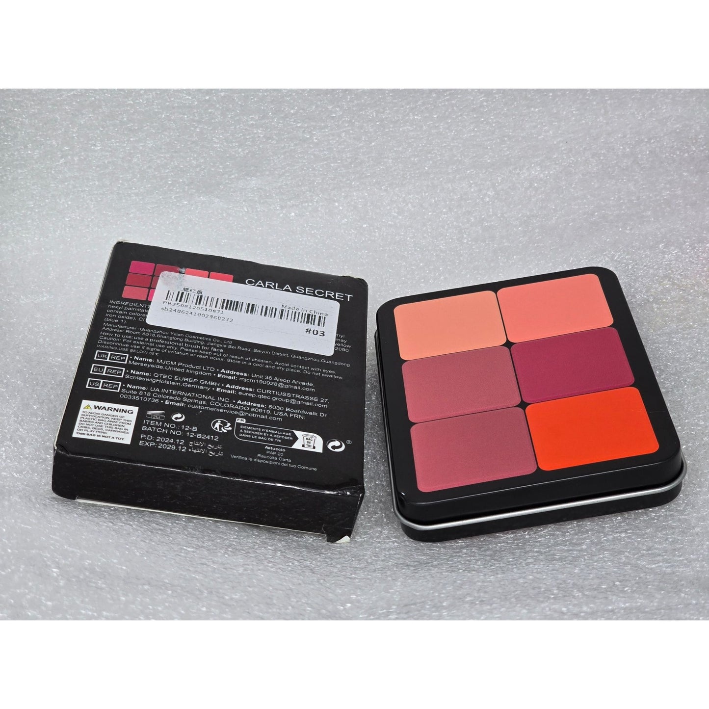 Carla Secret Creamy Blush Palette Professional Makeup Assorted Shades