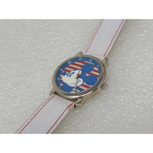 Disney Mickey Mouse Watch Patriotic Flag Red White & Blue Special Edition