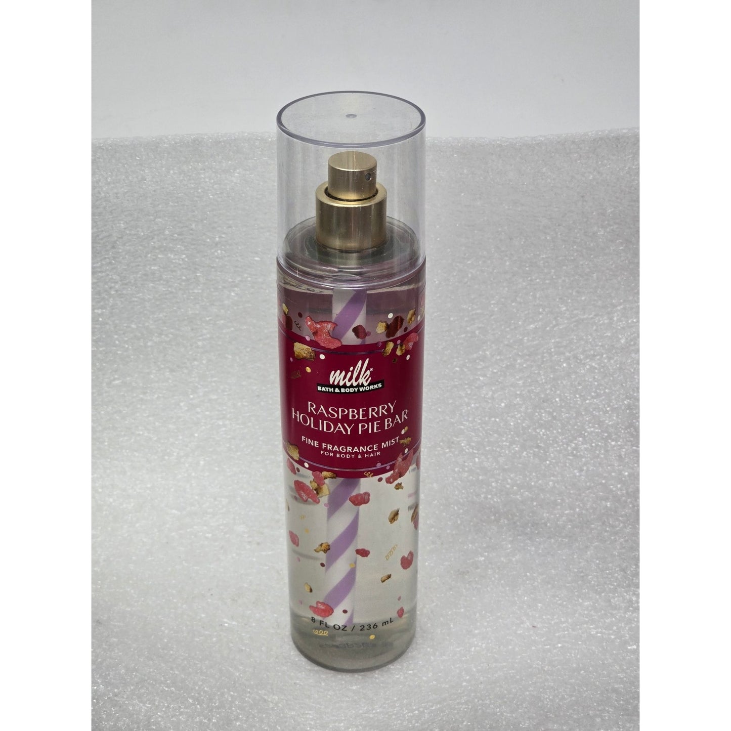 Milk Bath & Body Works Raspberry Holiday Pie Bar Fine Fragrance Mist Body & Hair