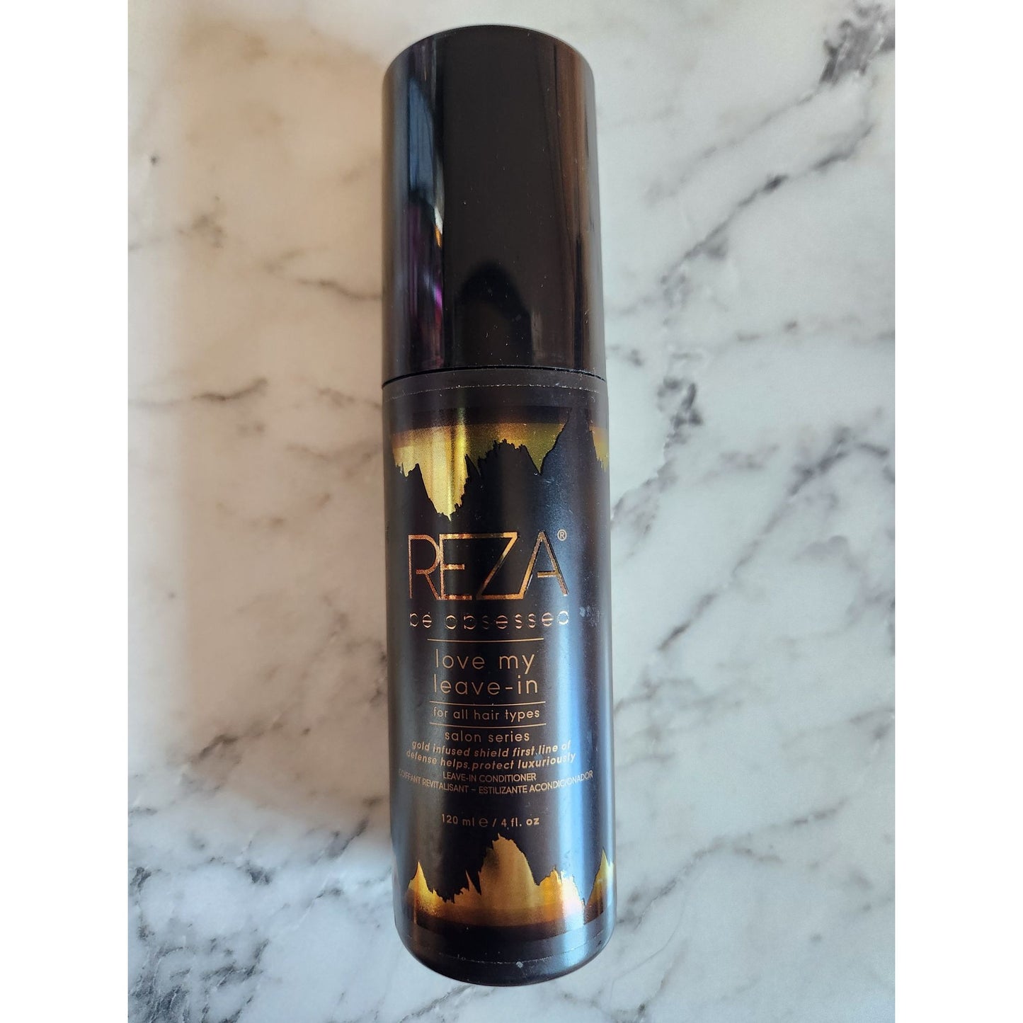 REZA Be Obsessed Love My Leave-In Conditioner 120ml 4oz Gold Infused Shield For All Hair Types