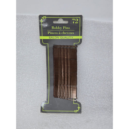 72-Pack Brown Bobby Pins Salon Quality Hair Clips