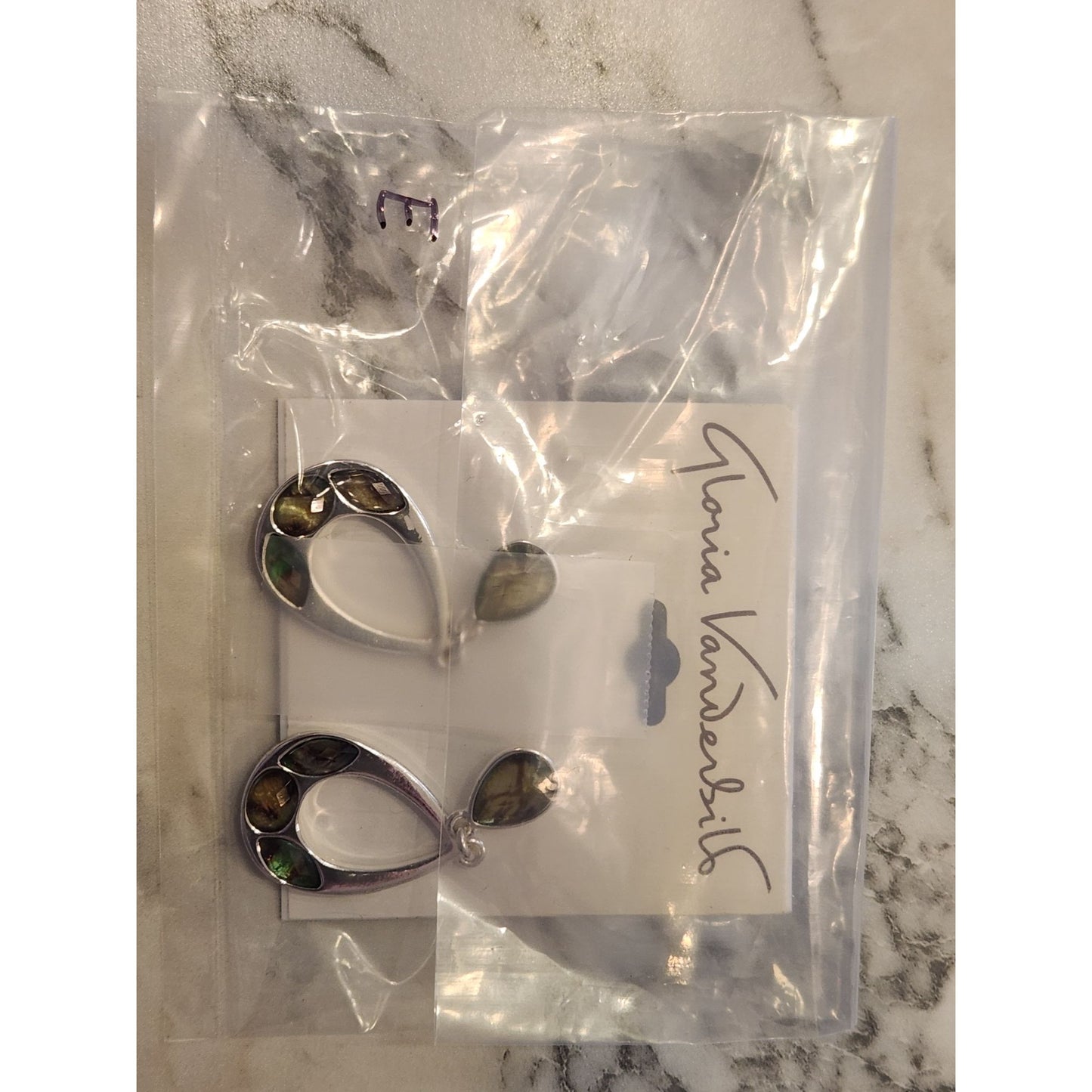 Gloria Vanderbilt Rhinestone Teardrop Earrings Silver-Tone Lightweight & Elegant