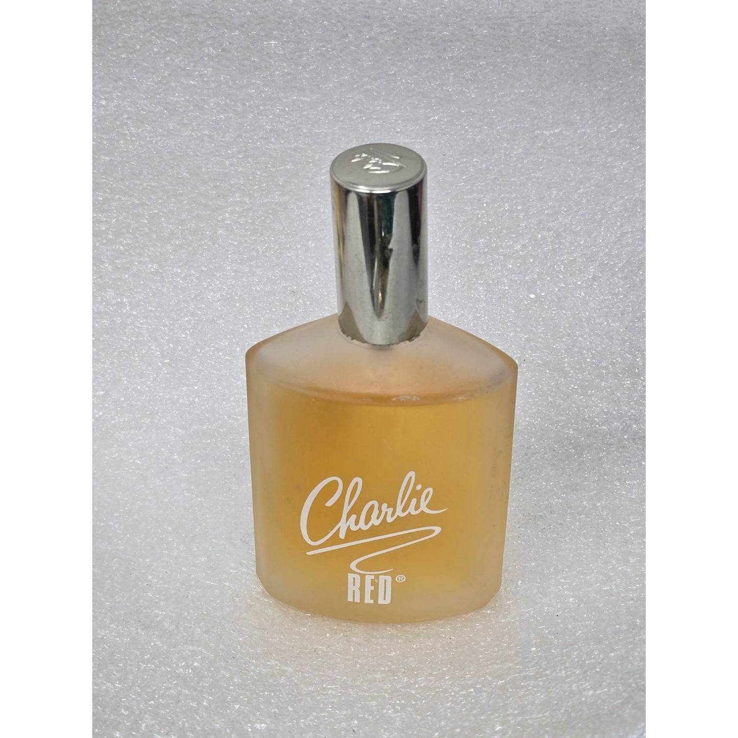 Vintage Revlon Charlie Red Eau De Toilette Spray 3.4 Oz Frosted Glass Bottle