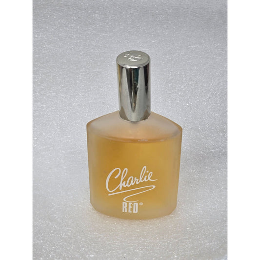 Vintage Revlon Charlie Red Eau De Toilette Spray 3.4 Oz Frosted Glass Bottle