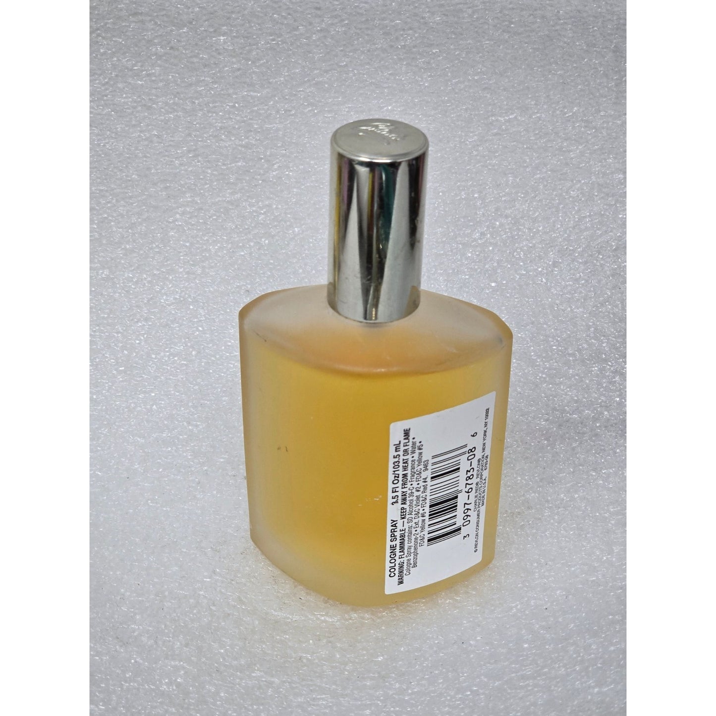 Vintage Revlon Charlie Red Eau De Toilette Spray 3.4 Oz Frosted Glass Bottle