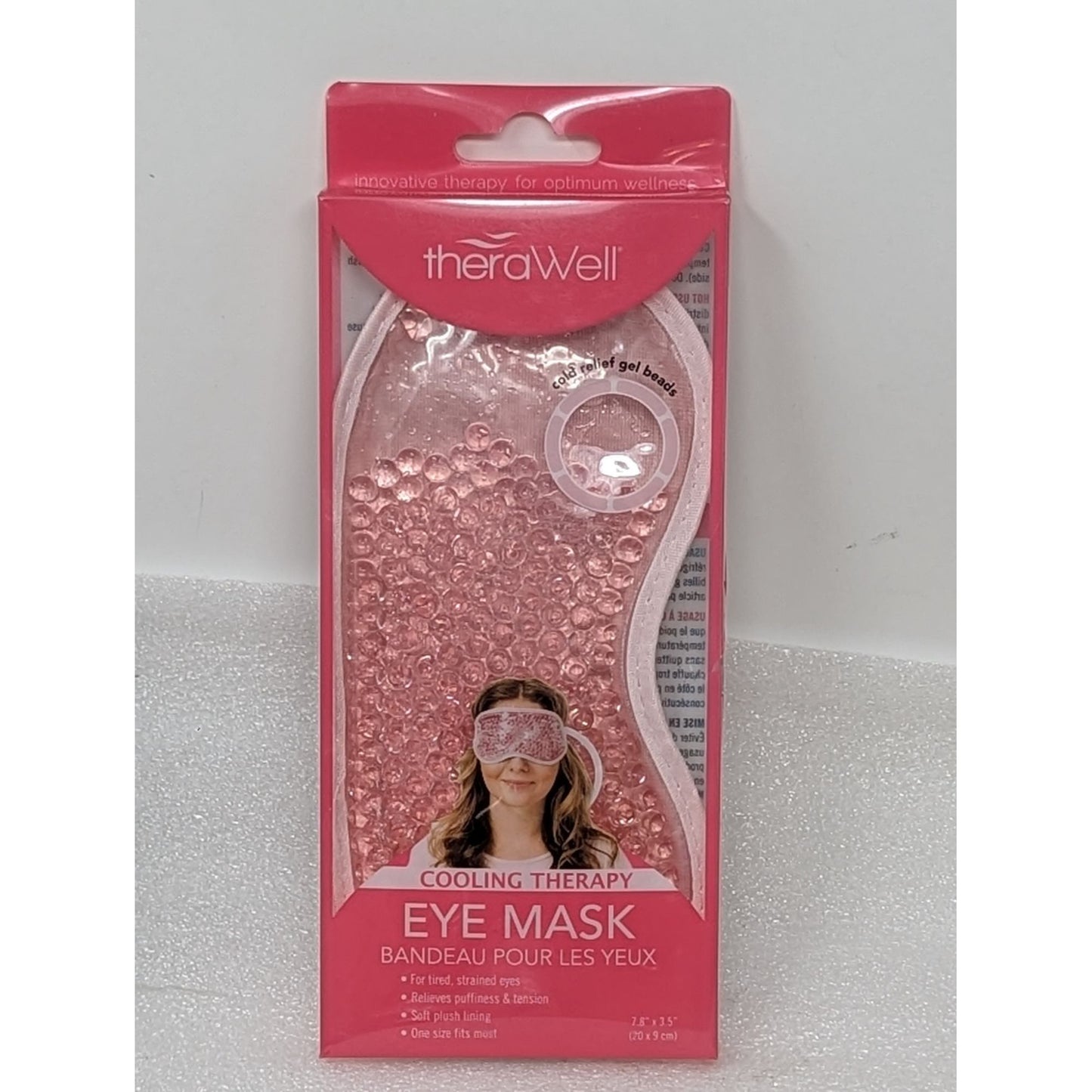 Therawell Cooling Therapy Eye Mask Pink