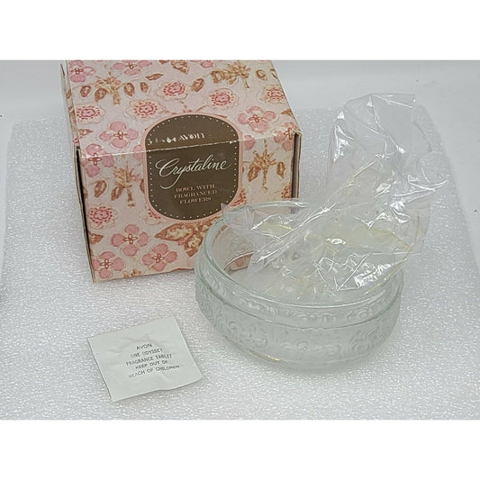 Vintage Avon Crystaline Bowl w / Fragrance (Does not include Flowers)