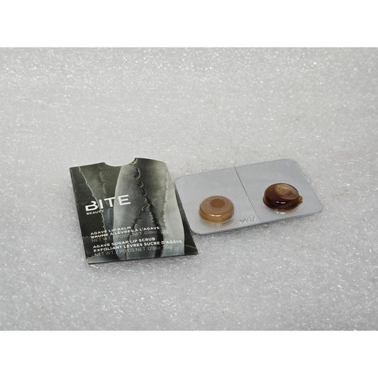 Bite Beauty Agave Lip Balm & Sugar Lip Scrub Sample Duo 0.018oz Each Gluten-Free