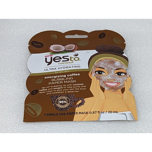 Yes to Coconut Energizing Coffee Bubbling Paper Mask