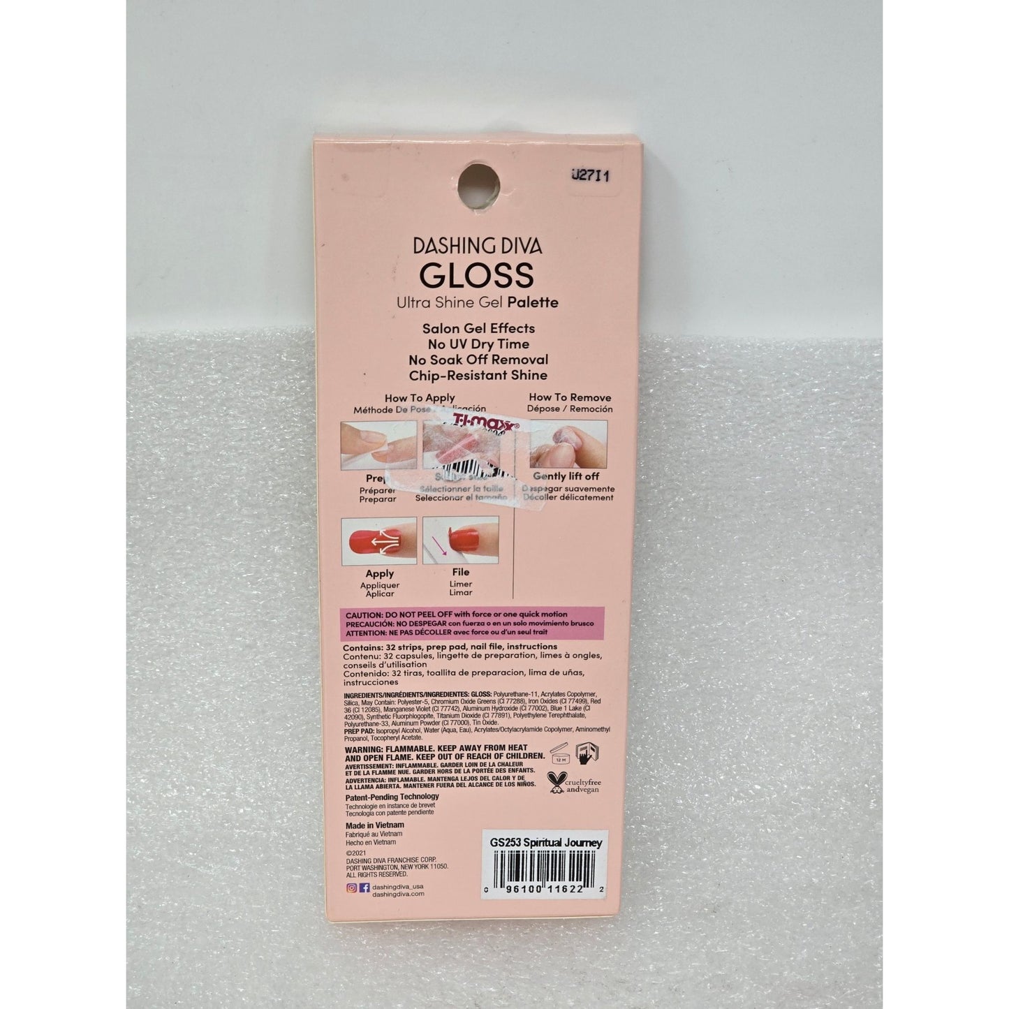 Dashing Diva Gloss Ultra Shine Gel Nail Strips Spiritual Journey 32 Strips