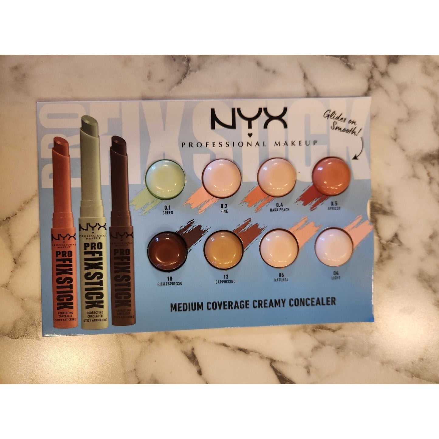 NYX Professional Makeup Medium Coverage Creamy Concealer Sample Card