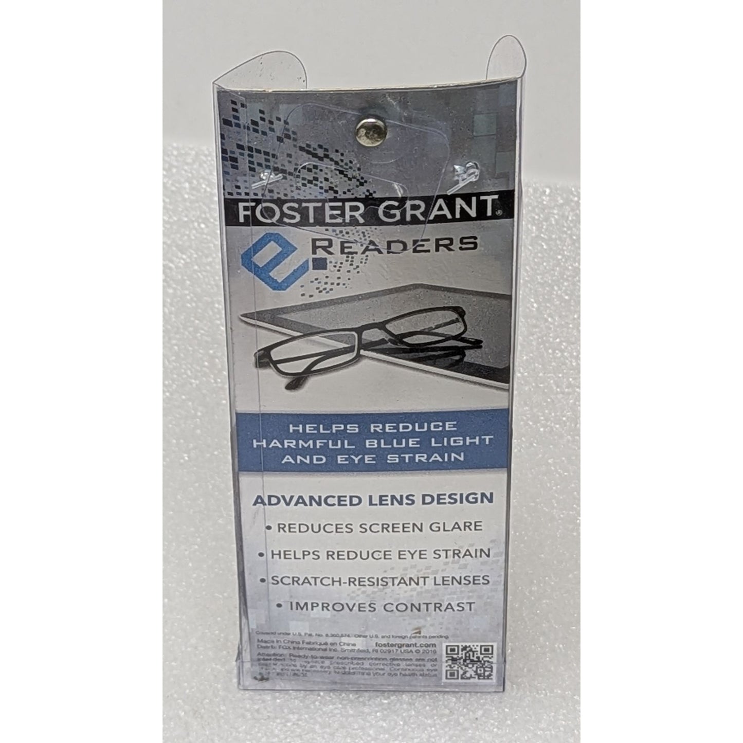 Foster Grant Readers +1.50 Advanced Reading Glasses With Case & Cleaning Cloth