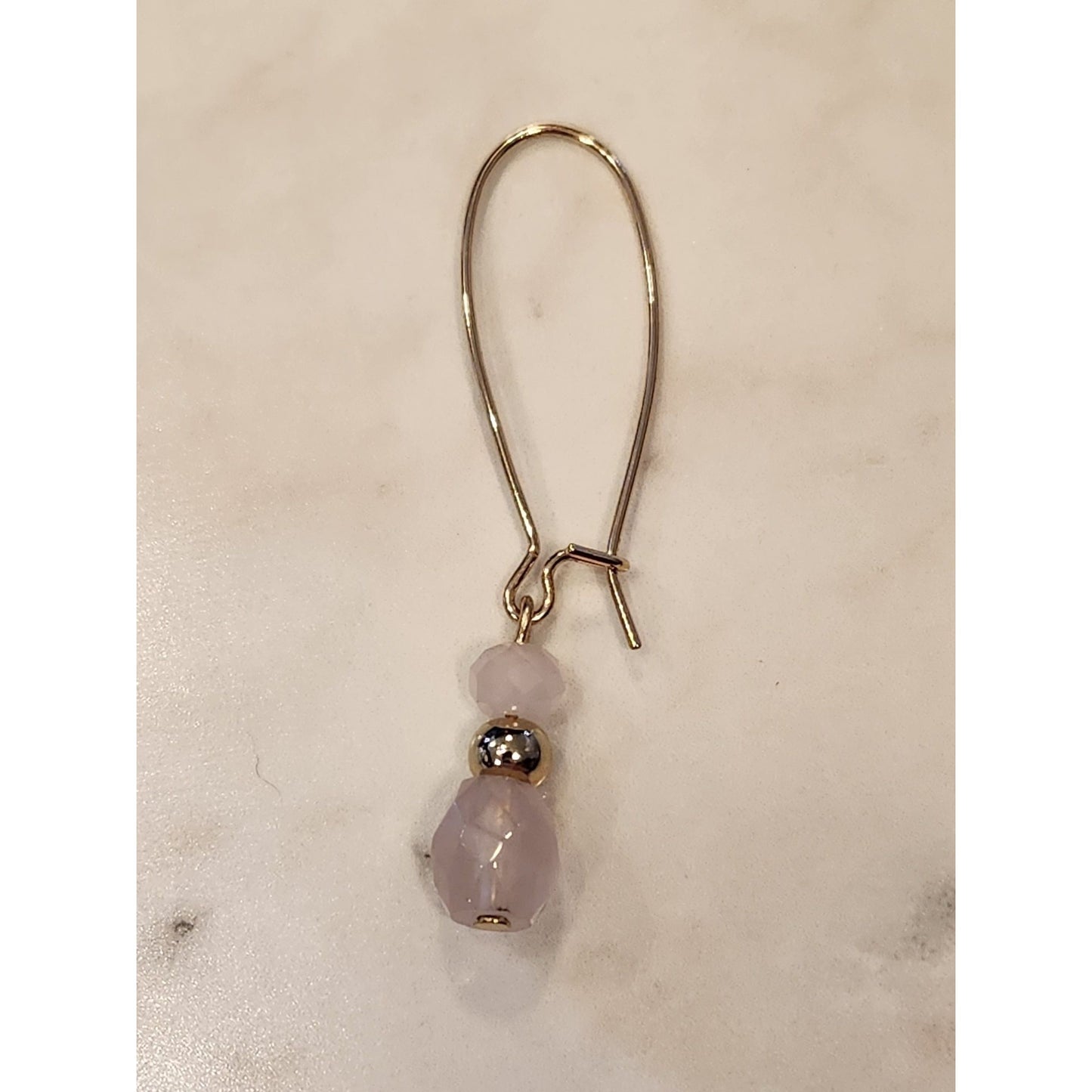 Napier Gold-Tone Drop Earrings With Pink Beads & Metal Accents