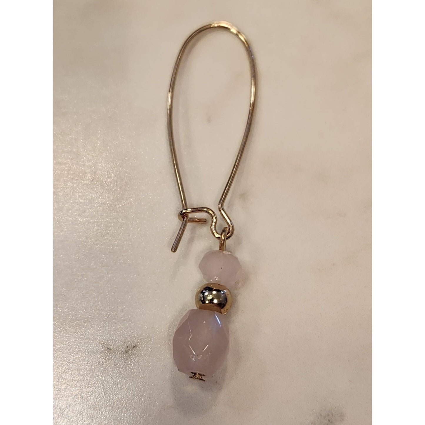 Napier Gold-Tone Drop Earrings With Pink Beads & Metal Accents