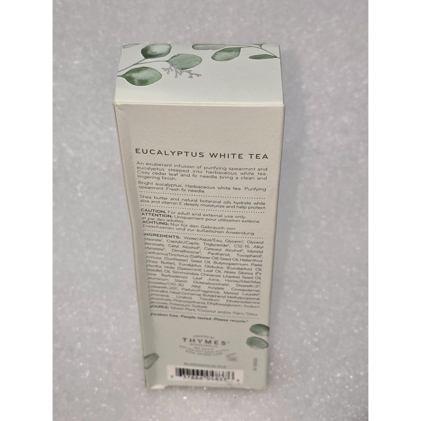 Thymes Eucalyptus White Tea Hand Creme 2.5 Oz Hand Cream Lotion