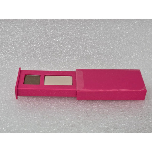 Clinique All About Shadow Duo Ivory Bisque / Bronze Satin Eyeshadow Pink Compact