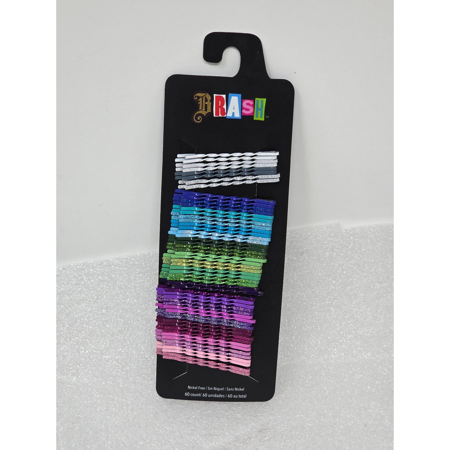 Brash 60-Pack Colorful Glitter Bobby Pins For Hair Styling