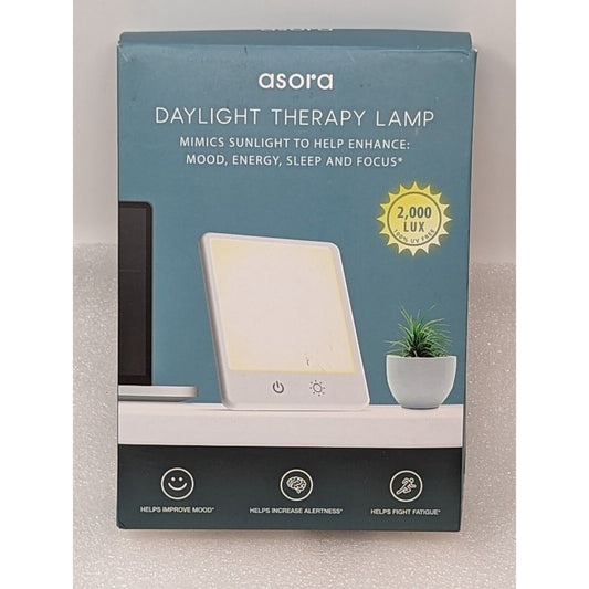 Asora Daylight Therapy Lamp 2000 LUX Light With Timer Enhance Mood