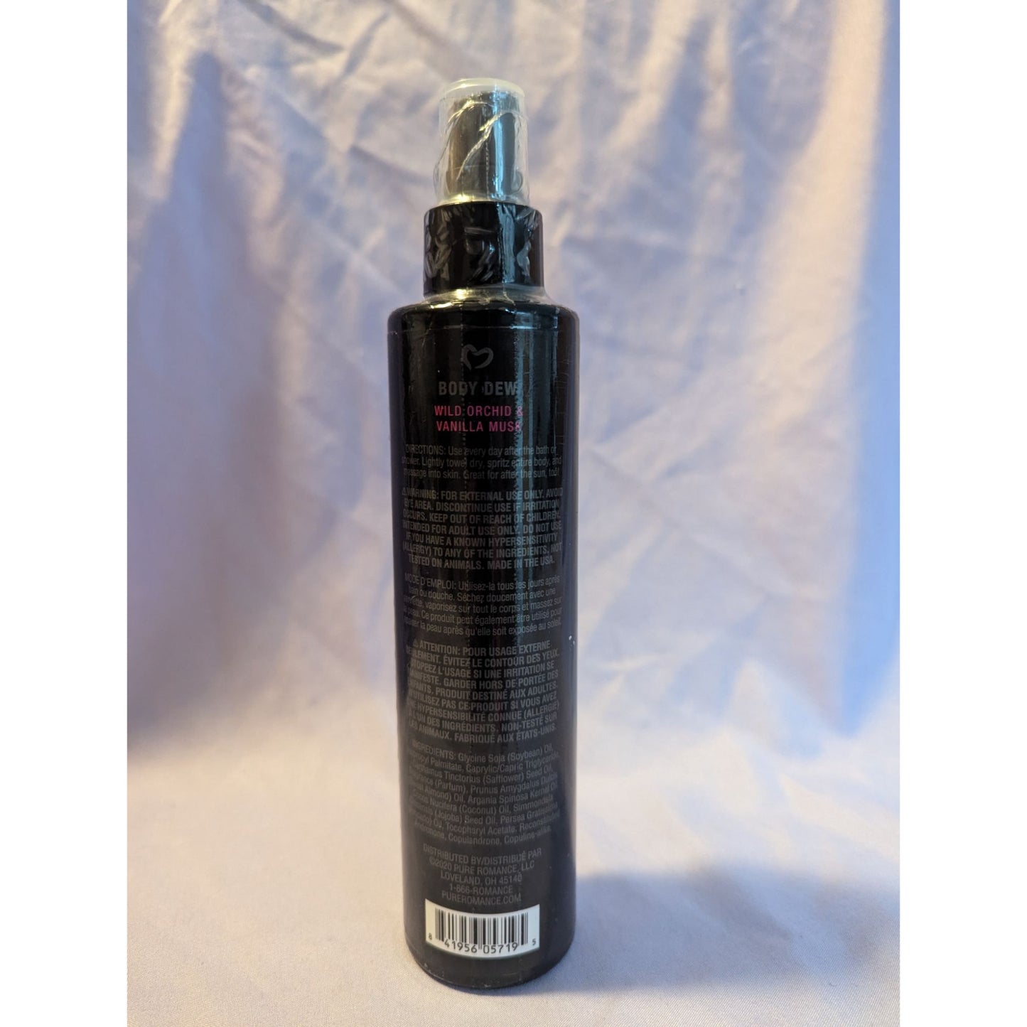 Pure Romance Dirty French Hydrating Body Oil 8 Oz Wild Orchid & Vanilla Musk