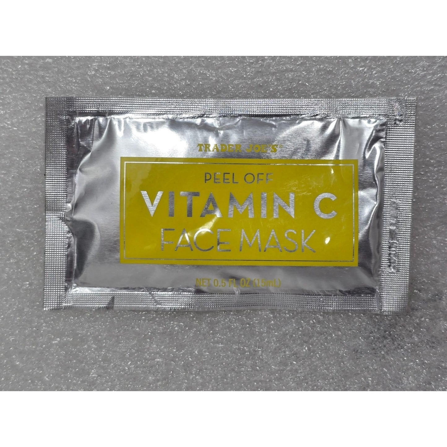 Trader Joe's Peel Off Vitamin C Face Mask 0.5 Fl Oz Single Use Treatment