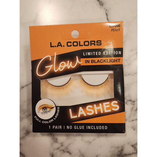 L.A Colors Glow Lashes Limited Edition Blacklight Reactive Perky False Eyelashes