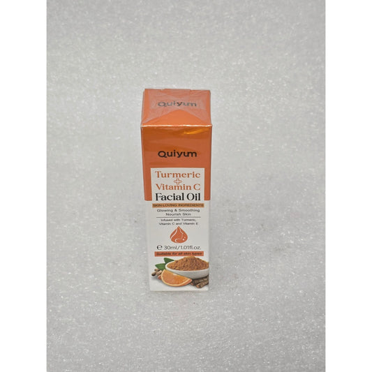 Quiyum Turmeric & Vitamin C Facial Oil 30ml Glowing & Smoothing Skin Care