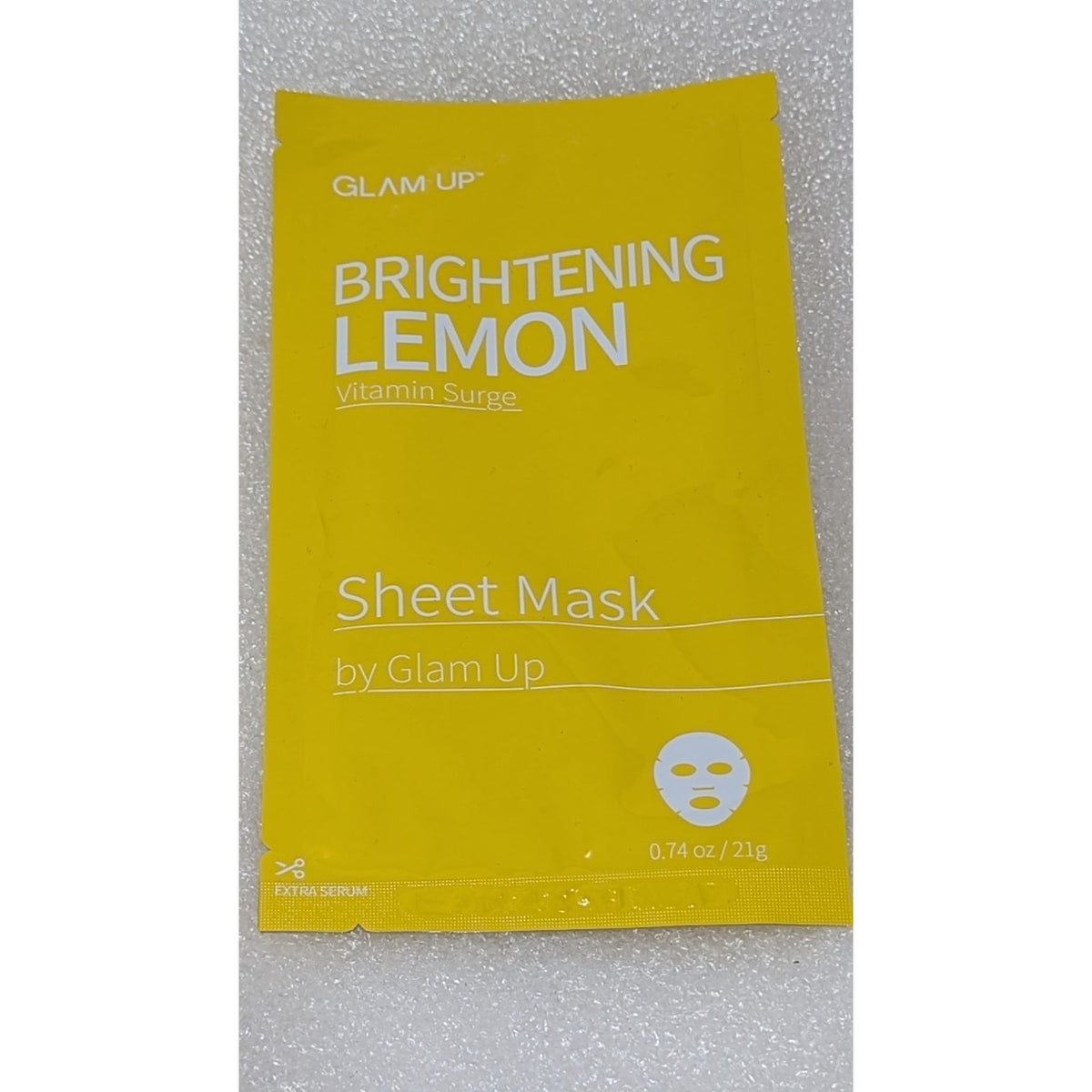 Glam Up Brightening Lemon Sheet Mask  0.74 Oz / 21g