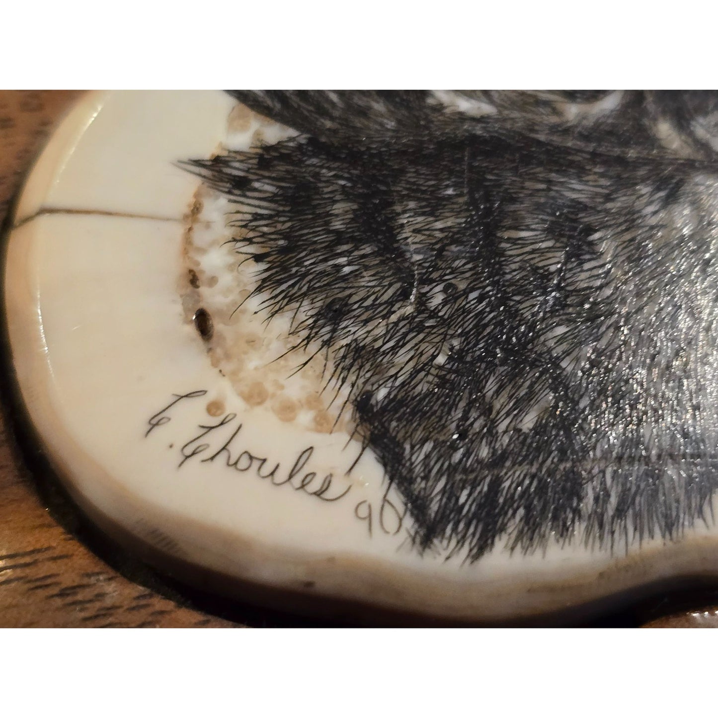 Vintage Handcrafted Moose Belt Buckle By C. Choulee 90 Made In Alaska